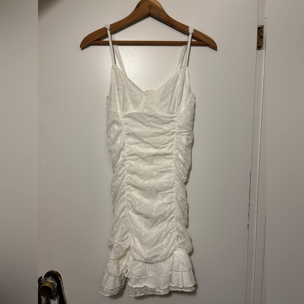 Amazon White Lace Mini Dress